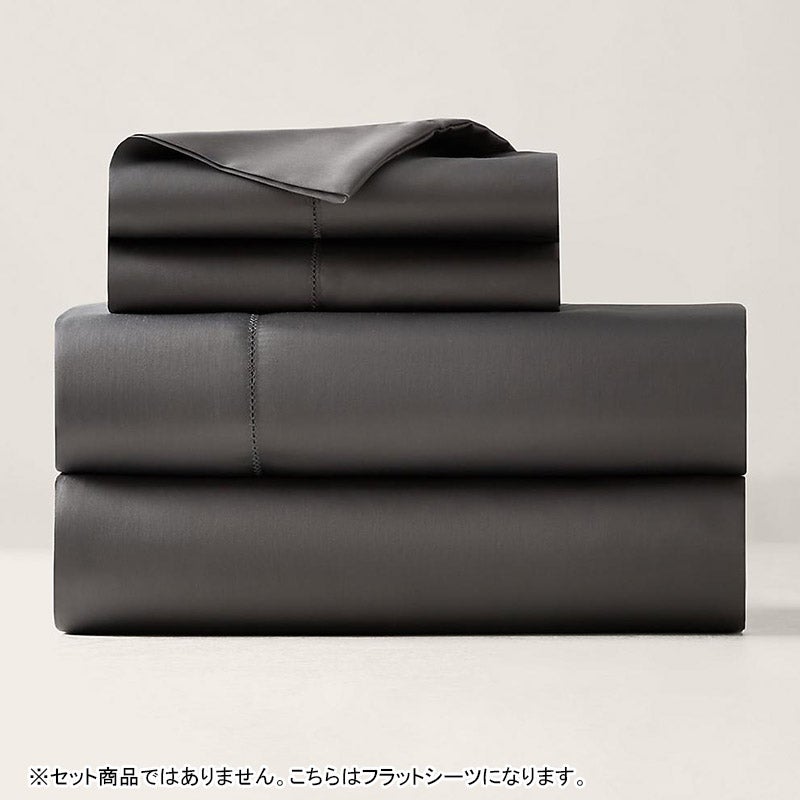 オーガニック コットン サティーン フラットシーツ/シングルサイズ