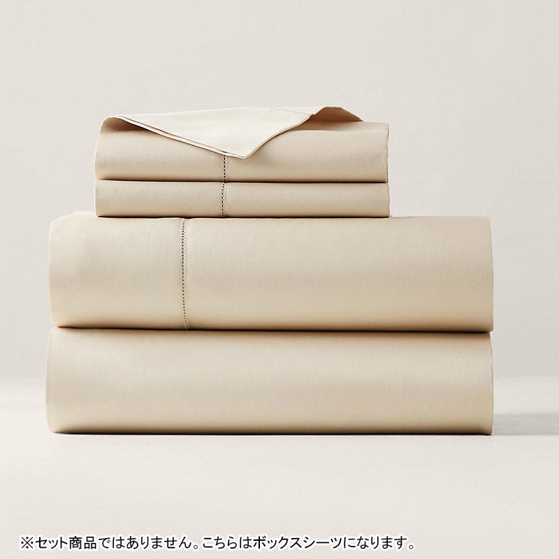 オーガニック コットン サティーン ボックスシーツ/シングルサイズ