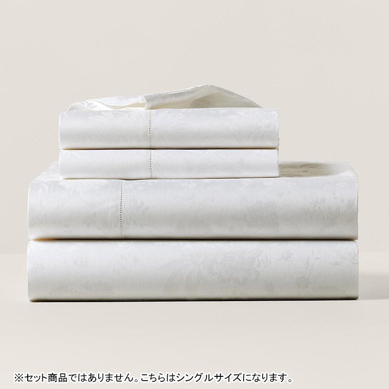 オーガニック コットン Bethany ジャカード ボックスシーツ/シングルサイズ