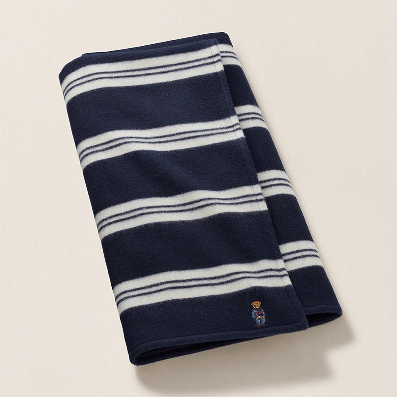 Polo ベア ストライプド ハーフ ブランケット