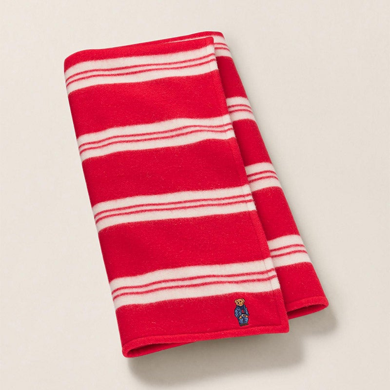 Polo ベア ストライプド ハーフ ブランケット