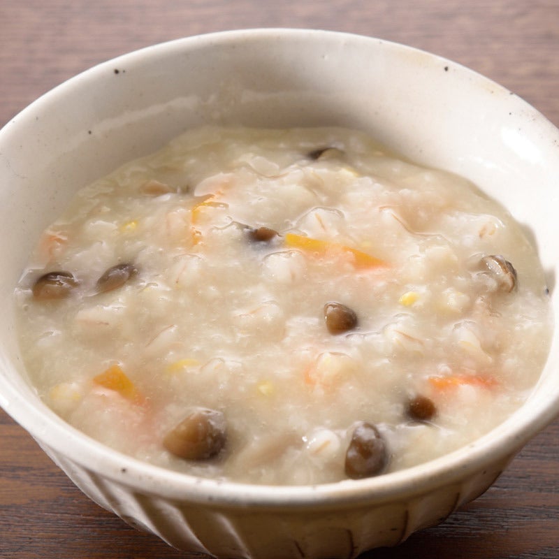 朝雑炊 もち麦入りしめじ玄米雑炊