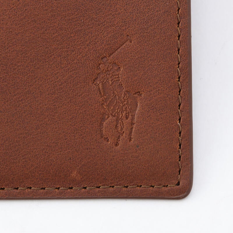 POLO RALPH LAUREN オイルスムースレザー　名刺入れ ラルフローレン メンズ オイルスムースレザー カードケース（P