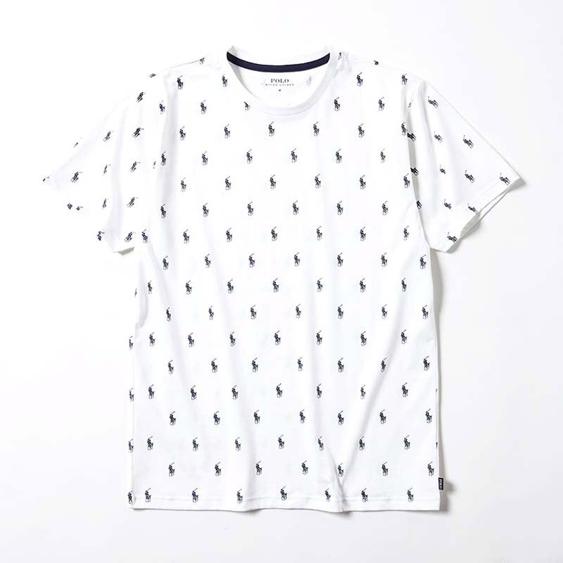 【ORGANIC COTTON】ポロプレイヤープリントショートスリーブクルーネックシャツ RM8-X202
