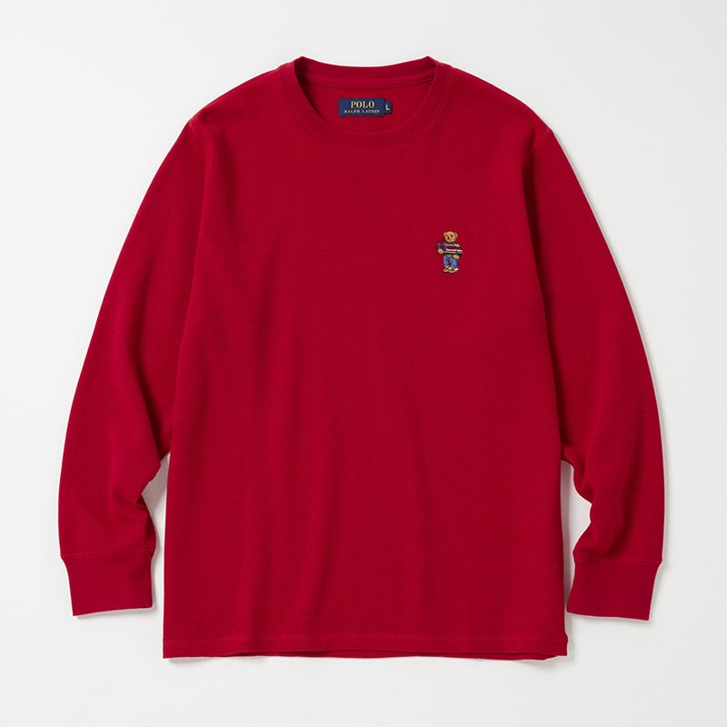 'POLO RALPH LAUREN（紳士肌着）／【RECYCLED POLYESTER】ホリデーベアクルーネックワッフルロングスリーブ RM8-Y003