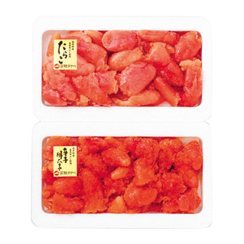 ◆お買い得品/函館タナベ 無着色たらこ・明太子（切子）詰合せ（40431）