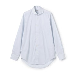 【日本製】綿100％小紋柄長袖シャツ カッタウェイカラー