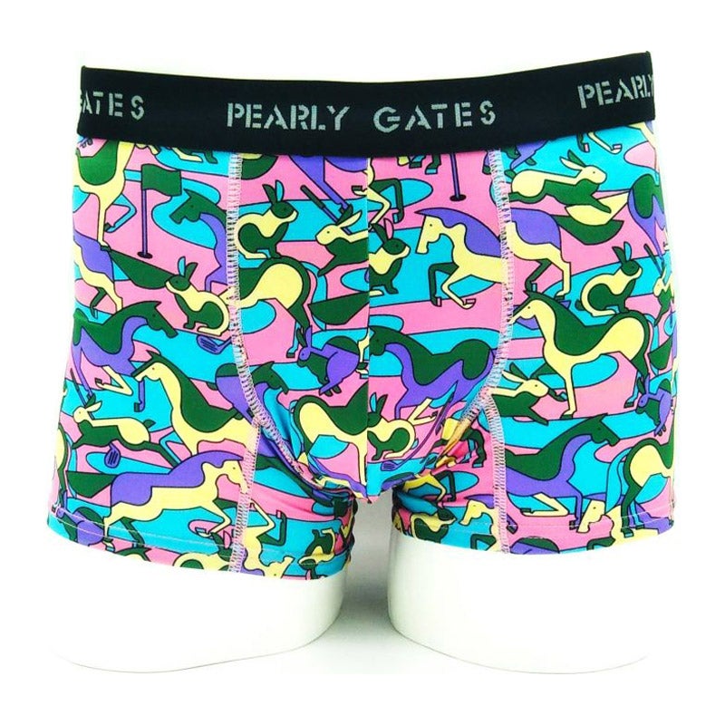 PEARLY GATES（紳士肌着） 幾何学馬＆ウサギ柄ボクサー