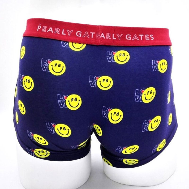 PEARLY GATES（紳士肌着） ラブ にこちゃん柄プリントボクサー