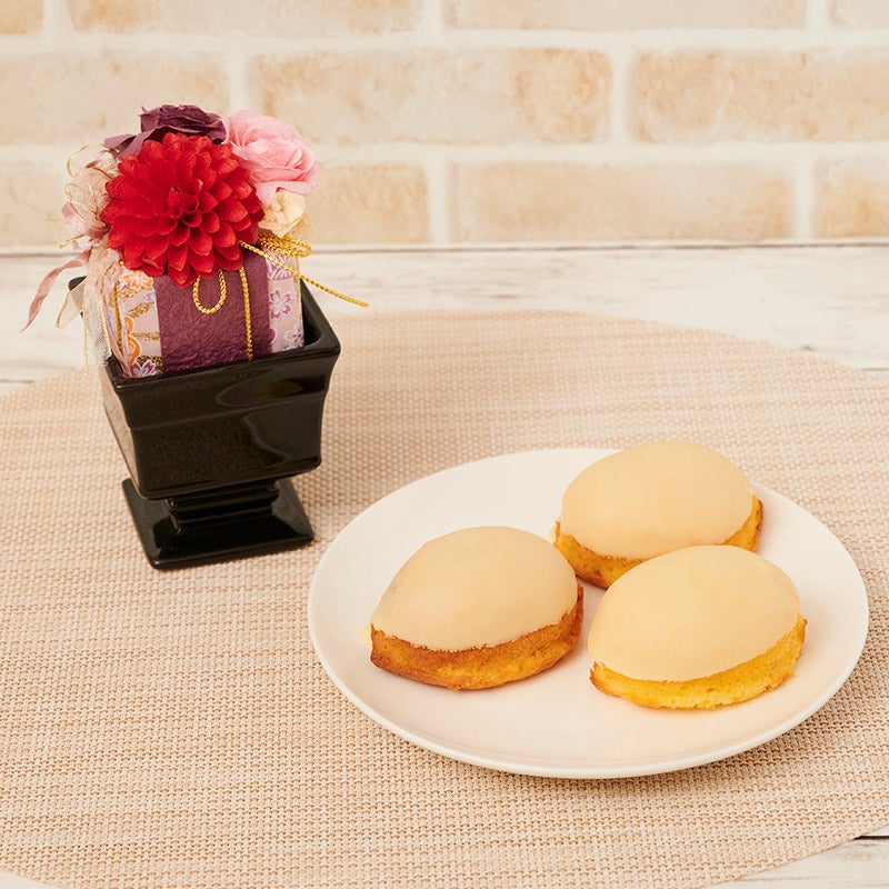 和紙の花モダンアレンジ（C）大人のレモンケーキ【送料込み母の日限定ギフト】