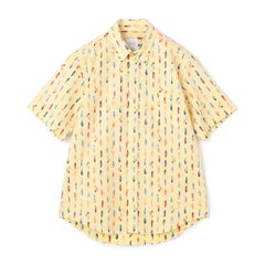 【日本製】綿100％ルアー柄半袖ボタンダウンシャツ