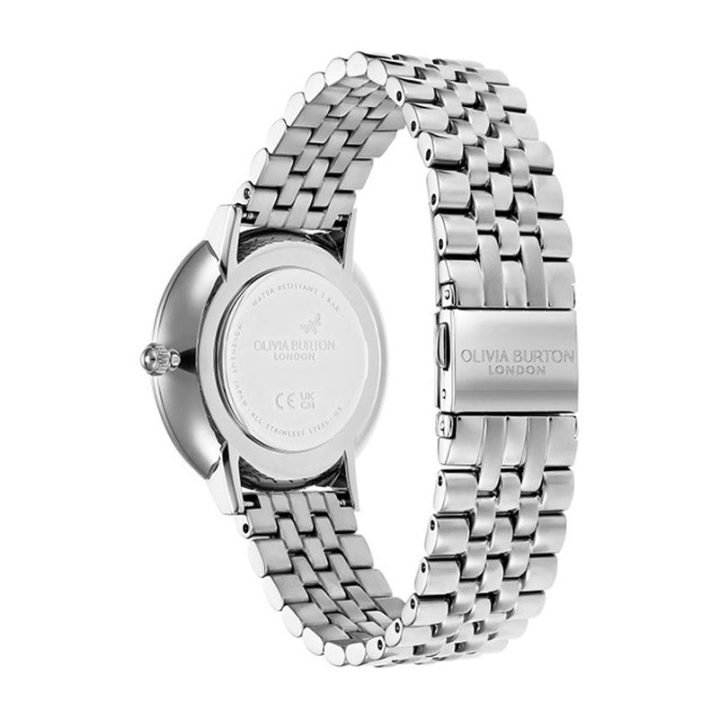★上品 送料関税込★オリビアバートン ダンシングドラゴンフライ Dancing Dragonfly Blush Glitter Dial & Silver Mesh | Olivia