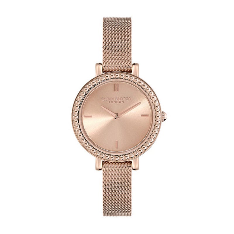【最終値下】OLIVIABURTON サンフラワーデミダイヤルゴールドメッシュ OLIVIA BURTON】Demi Sunflower White MOP Gold Romans Gold