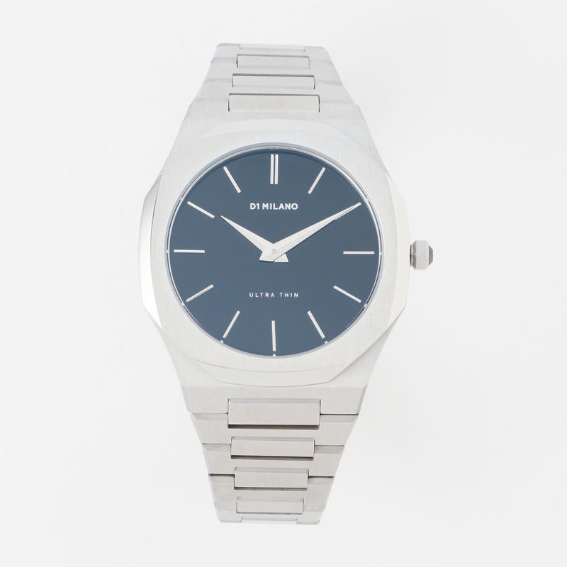 Ultra Thin Silver Case with Silver Metal Bracelet