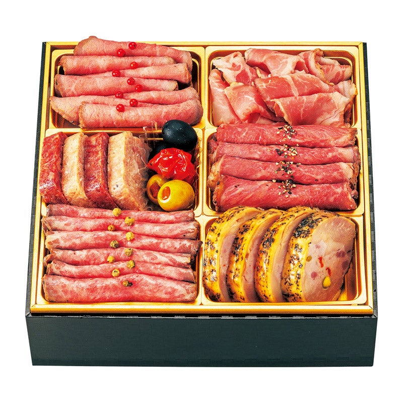 (横 077-077）精肉あづま/洋風肉おせち一段重