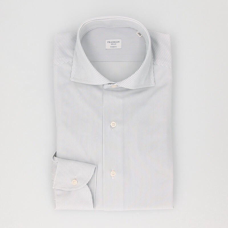 FRANKLIN MILLS 【MULTI TEX】日本製/ストライプ柄長袖カッタ