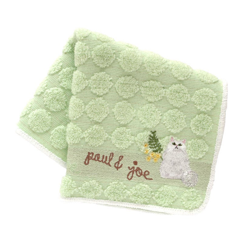 タオルハンカチ　ジプシーとミモザ刺繍