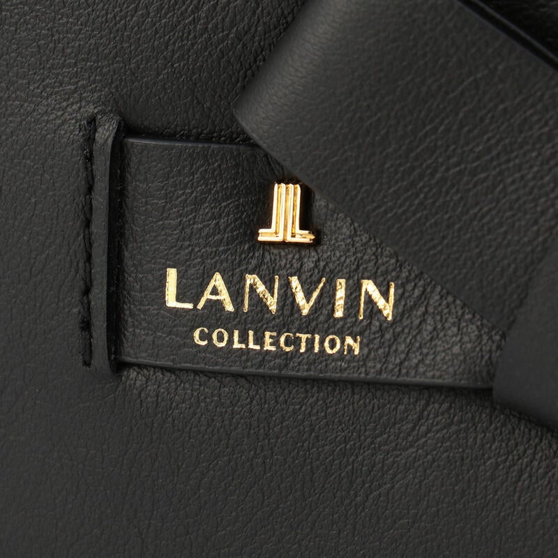 新品 ランバンコレクション 44000円 裏地レオパード 細畝 ベスト XL 黒 新品 ランバンコレクション 裏地レオパード 比翼フロント 細畝