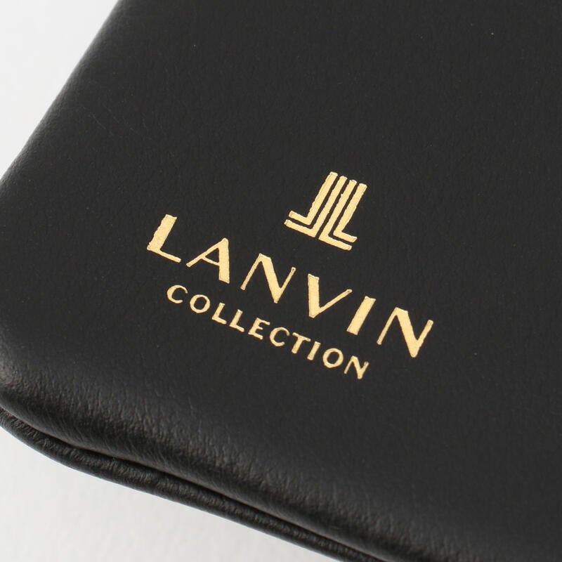 新品 ランバンコレクション 44000円 裏地レオパード 細畝 ベスト XL 黒 新品 ランバンコレクション 裏地レオパード 比翼フロント 細畝