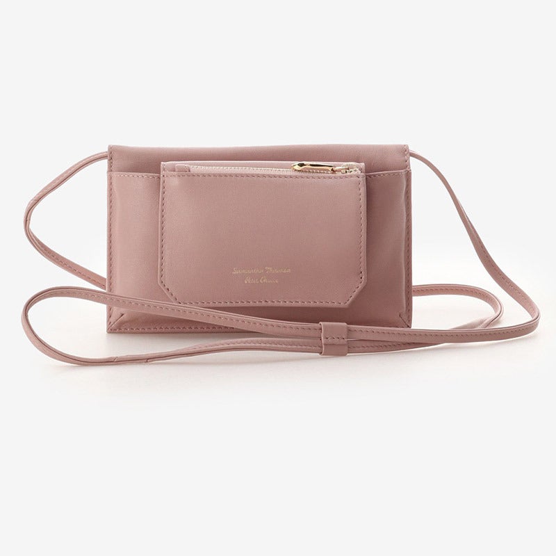 シンプルレザーウォレットショルダーエコバック付き