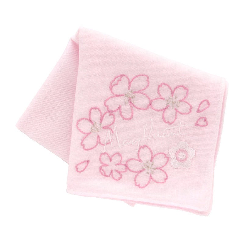 ガーゼハンカチ　さくら刺繍