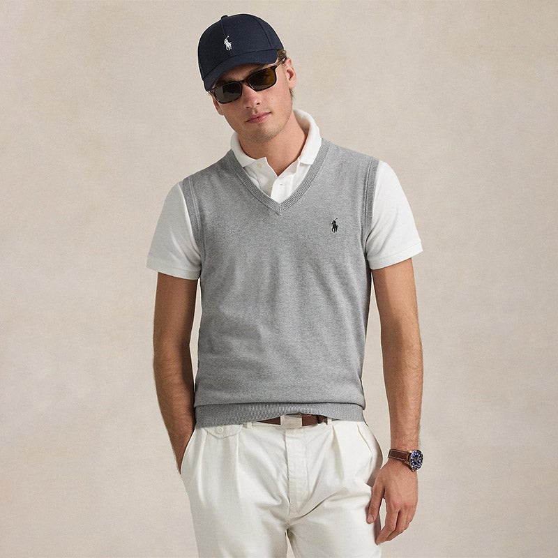 【POLO GOLF】メンズ/パフォーマンス コットンブレンド セーター ベスト