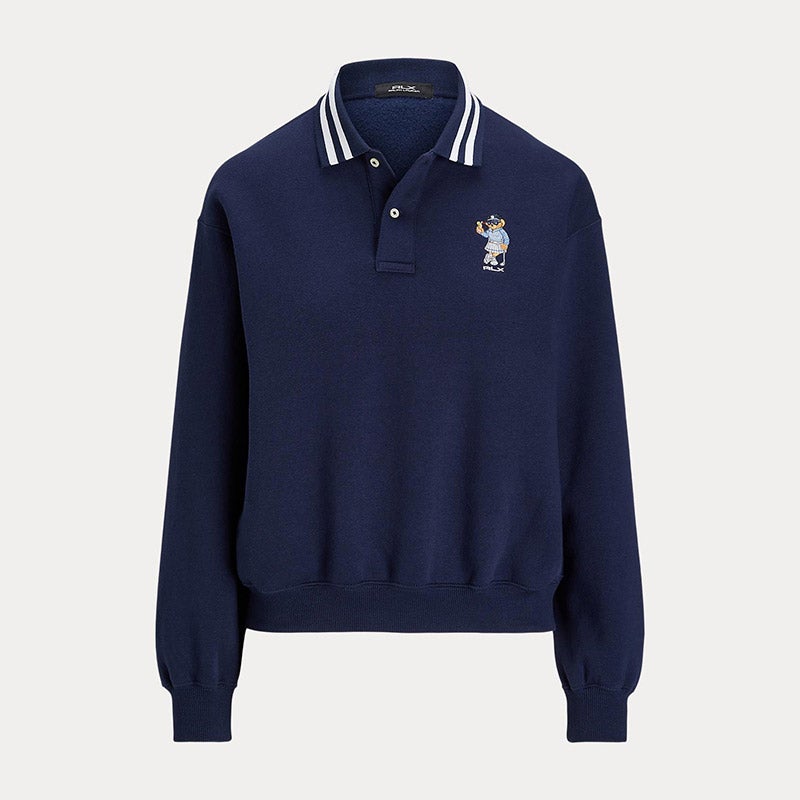 【RLX】ウイメンズ/Polo ベア フリース ロングスリーブ ポロシャツ