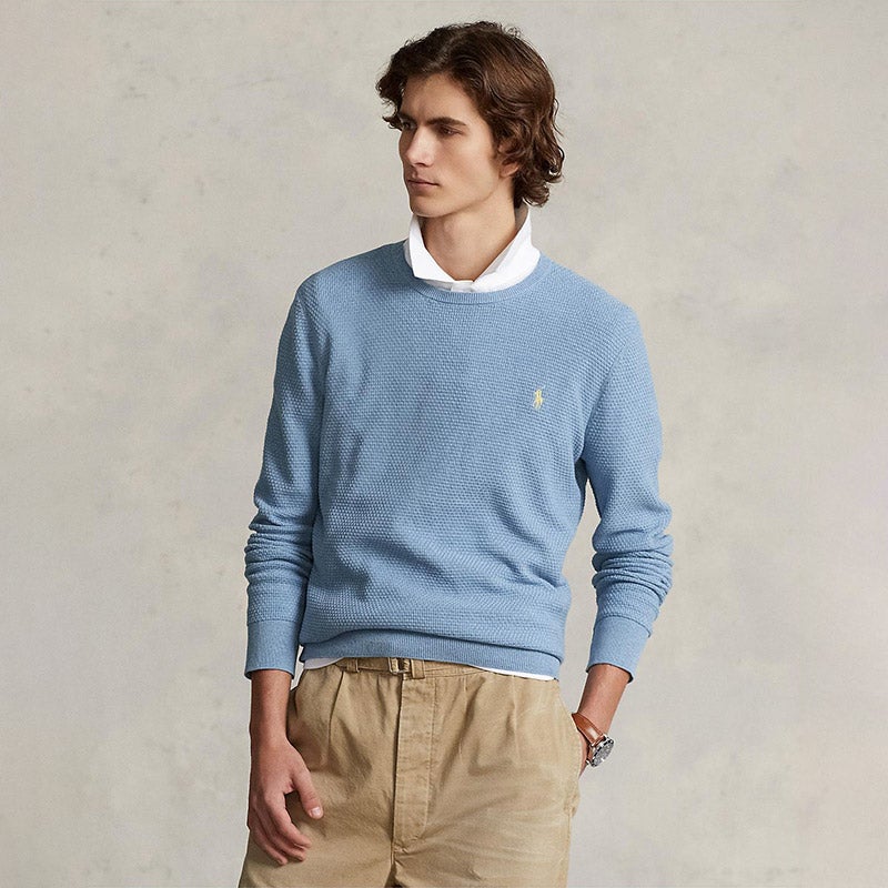 【POLO GOLF】メンズ/テクスチャード コットン セーター