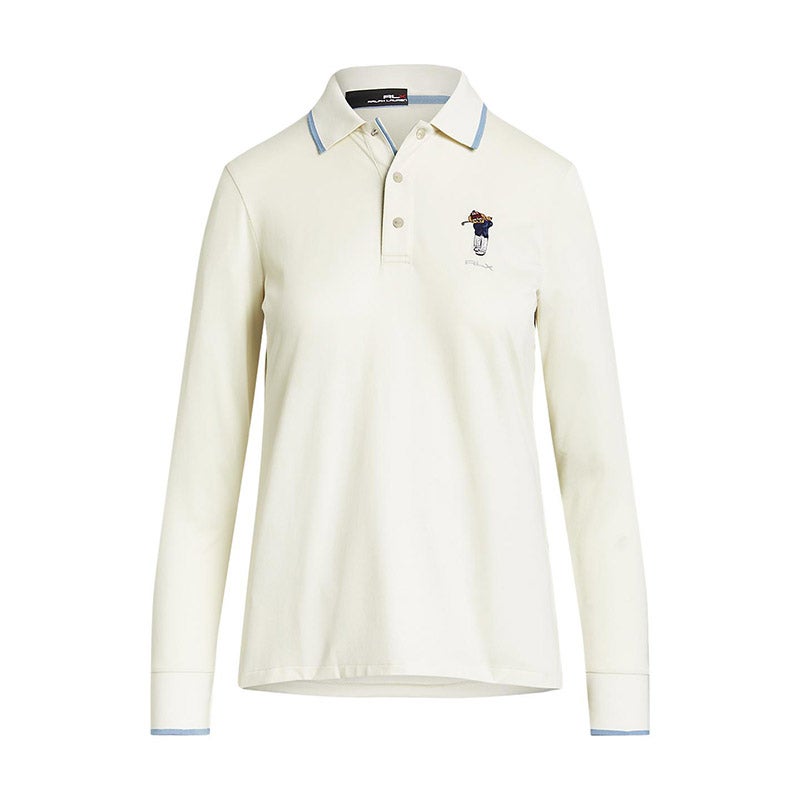 【RLX】ウイメンズ/テーラード フィット Polo ベア ピケ ポロシャツ