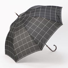 【70cm】甲州織りウインドウペーン柄耐風ジャンプ紳士長傘