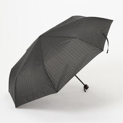 【58cm】甲州織りストライプ柄耐風三つ折り紳士傘/クイックオープン