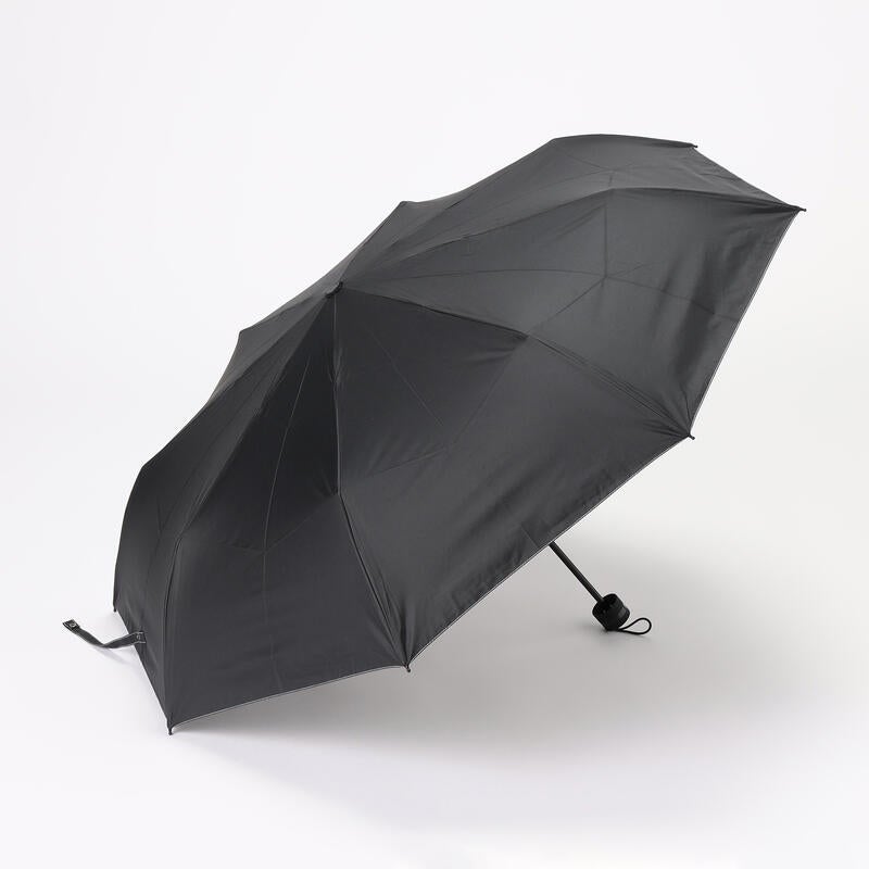 【60cm】晴雨兼用/8本骨グラスファイバー耐風骨無地コバステッチミニ傘/クイックオープン