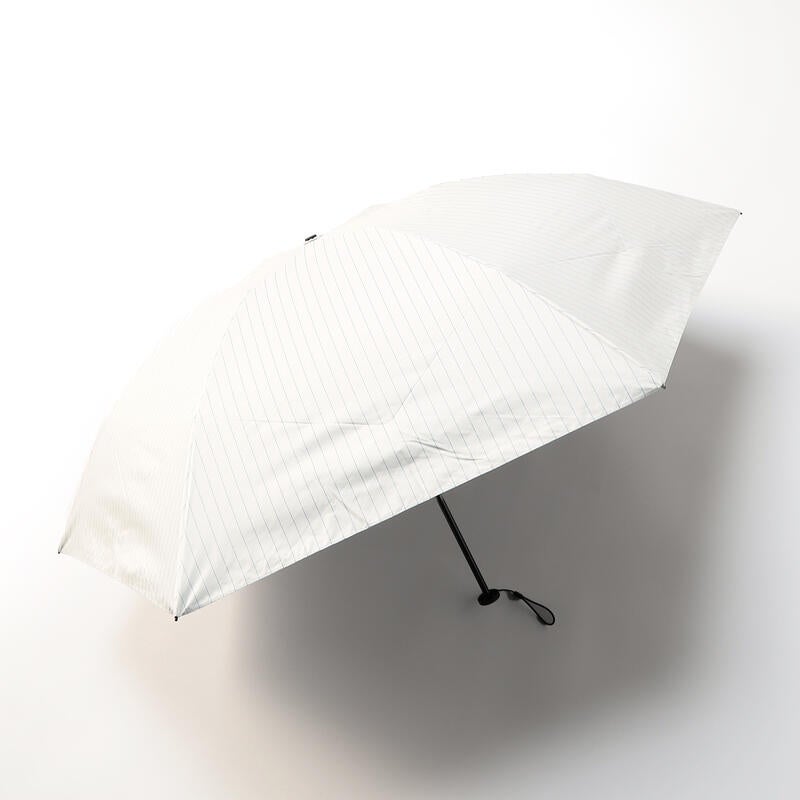 【55cm】晴雨兼用/カーボンファイバーブルーストライプ軽量ミニ傘 170ｇ