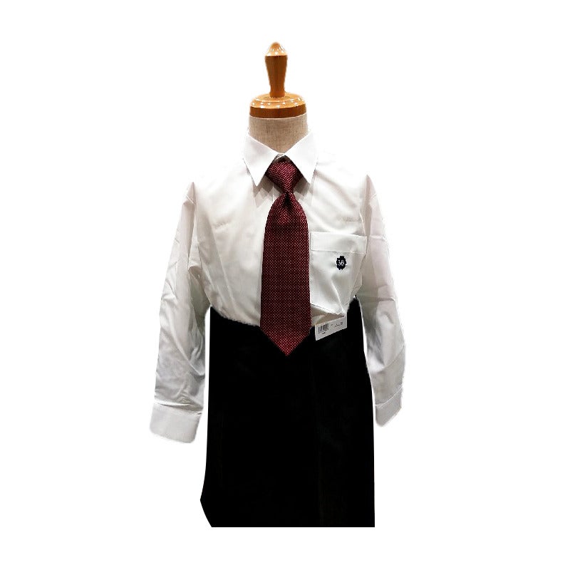 男子長袖シャツ（白）(110A～170A・130B～160B)　淑徳小学校<学生服>
