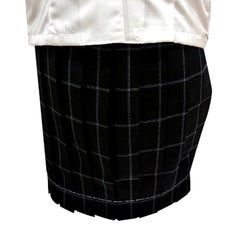 女子夏スカート（紺チェック）(120A～170A,140B～160B)　淑徳小学校<学生服>