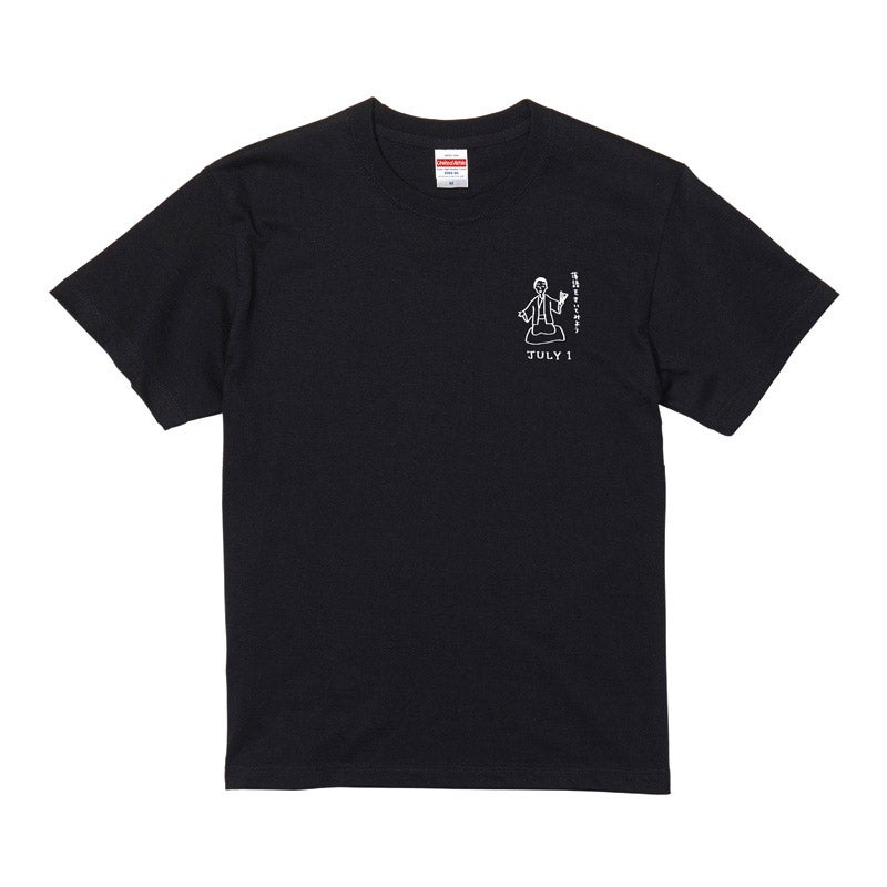 キンシオタニ日めくりＴシャツ　7月　クロ