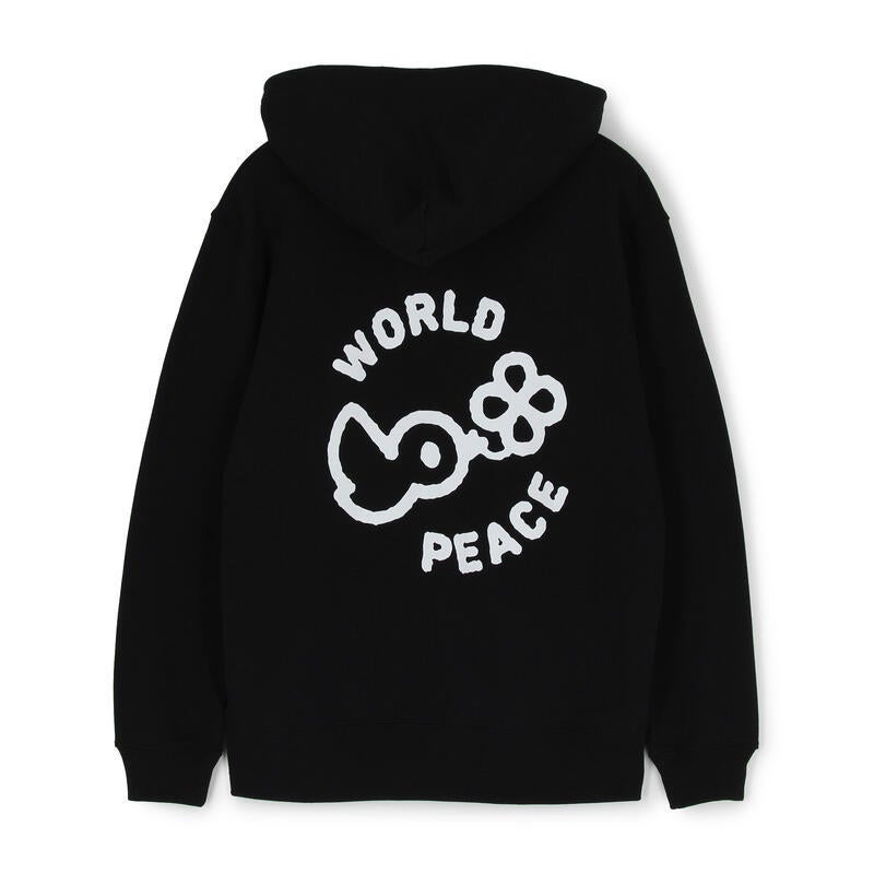 タロアウト フルジップパーカー WORLD PEACE （ブラック）