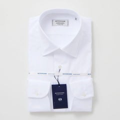 【HITOYOSHI WHITE】レギュラーフィット ホワイトシャツ セミワイド