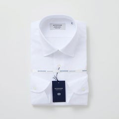 【HITOYOSHI WHITE】コンフォートフィット ホワイトシャツ セミワイドカラー