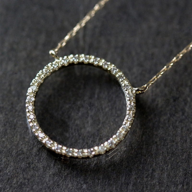 cui-cui(キュイキュイ) Tiny Diamond Round Necklace | K10YG 通販