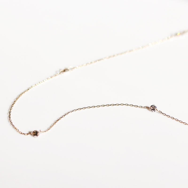【西武池袋本店限定】Nudie Diamond Necklace Champagne Diamond 0,25ct | K10YG