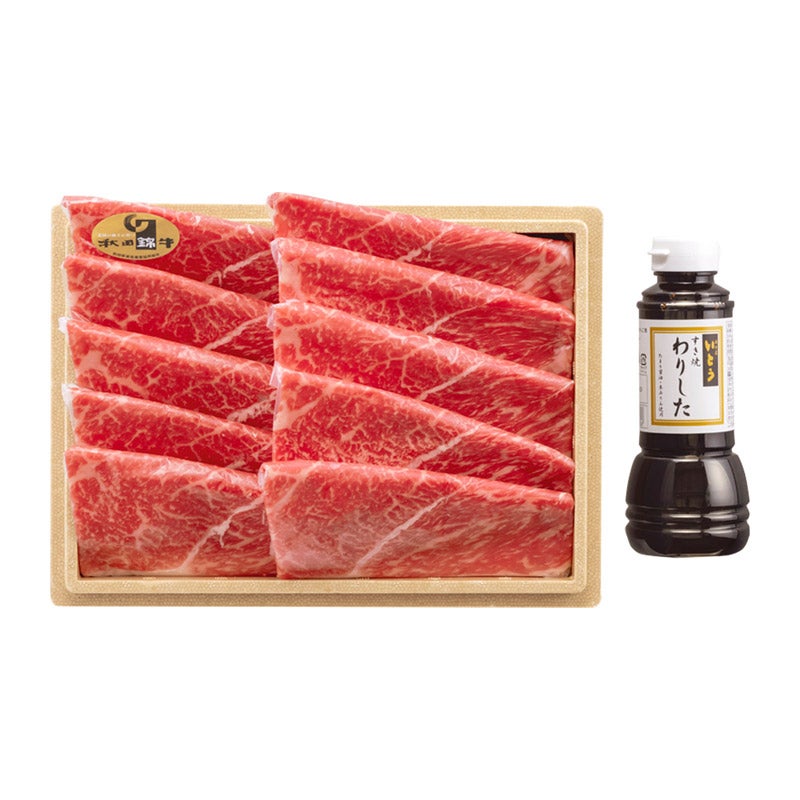 ◎秋田県産秋田錦牛肩すき焼き用 割り下付（ANW-100）