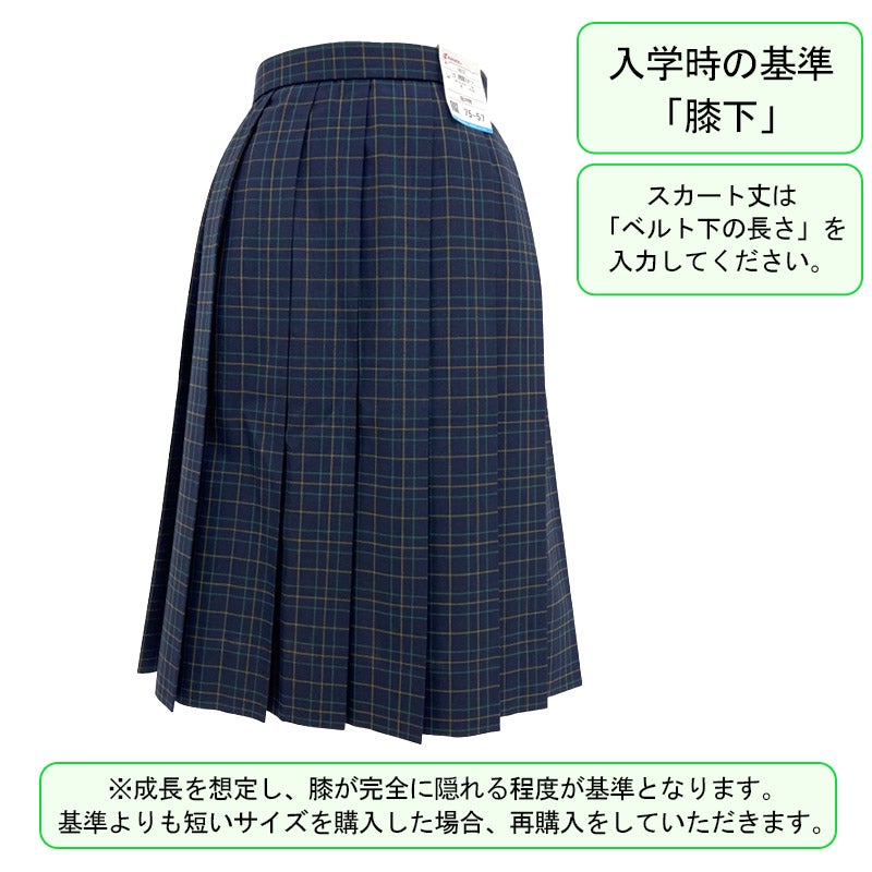 【新入生】中学女子夏スカート（夏服・選択購入品）　桜丘中学校<学生服>