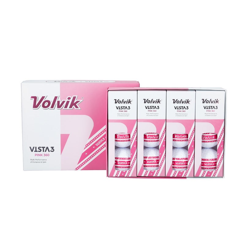 【Volvik】VISTA3 PRISM Pink Stripe C (DZ)