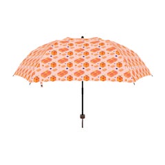 ★【オーダー】ヴァラム・ミュラティアンデザイン 折りたたみ雨傘E ギフト(ピンク/ドット)