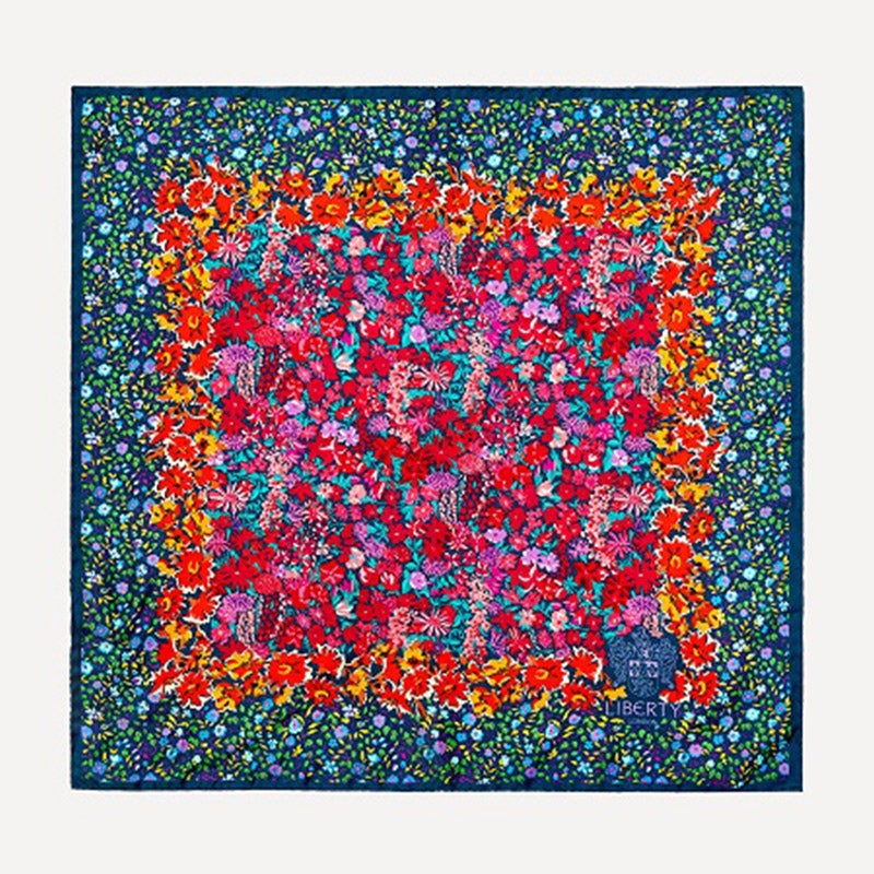 フローラル メドレー 45x45 シルクツイル スカーフ