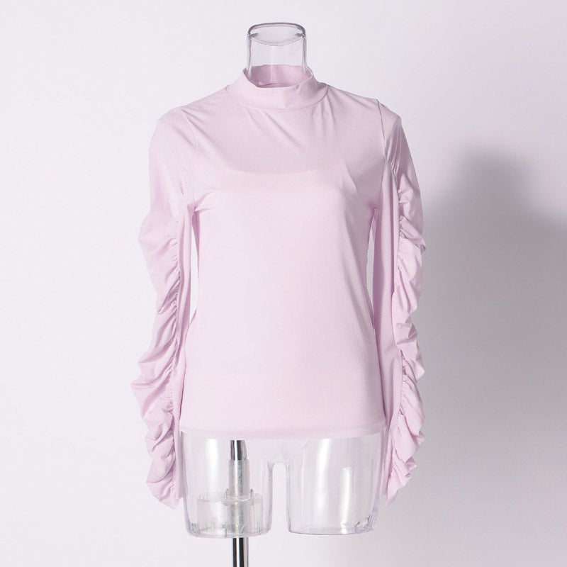 DECOLA SLEEVE HIGH NECK　ブラウス