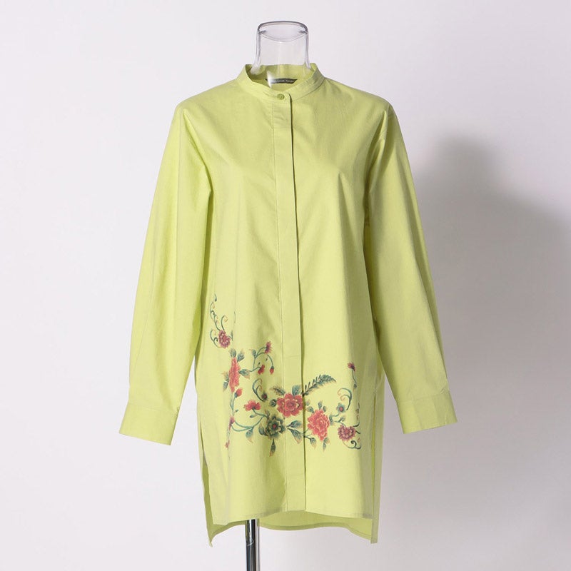 CHRASICAL PEONY PRINT ON SPUN LAWN　ブラウス