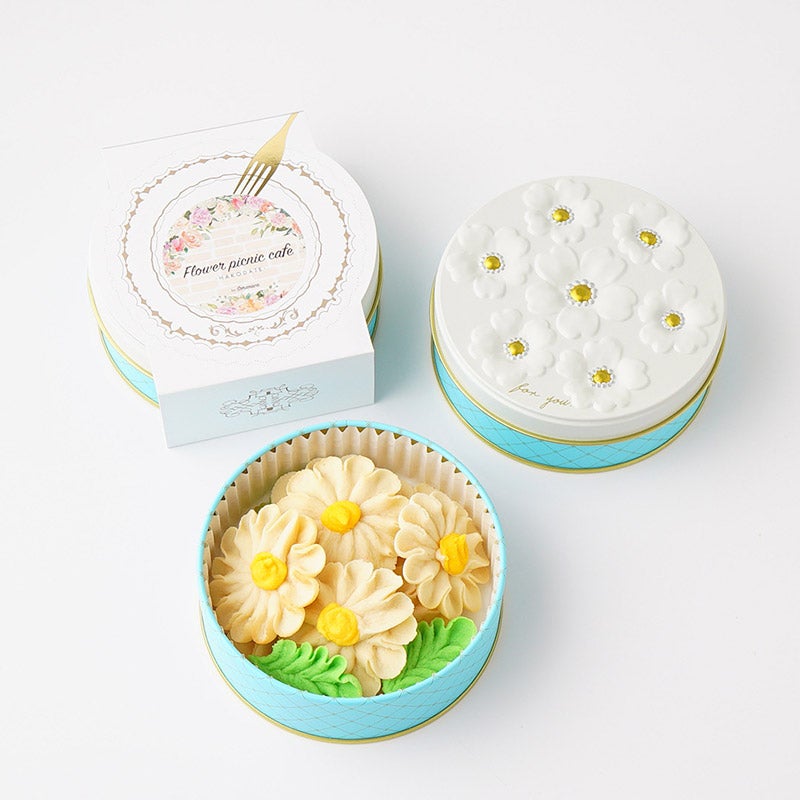 ●Flower Picnic Cafe（フラワーピクニックカフェ）/お花のぼうろ3缶セット（マーガレット）