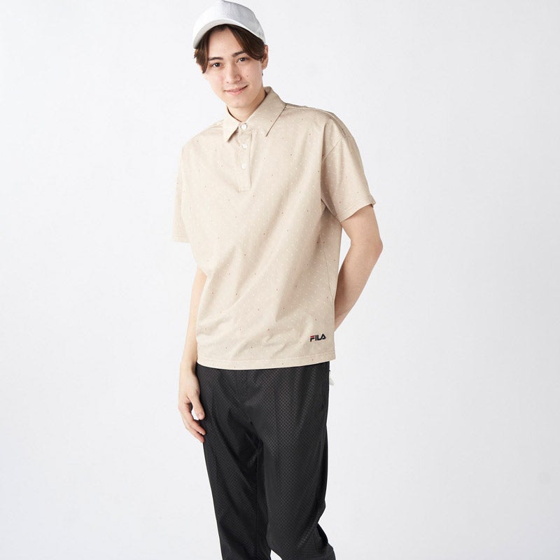 (フィラ ゴルフ)FILA GOLF FILA半袖シャツ747613メンズ 747613  PK L dwos6rj FILA GOLF/フィラゴルフ】半袖ハーフジップシャツ ゴルフ 吸汗速